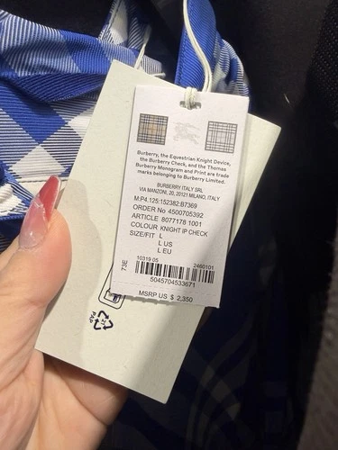 Burberry Jacket Blue Check Hooded (Medium) MSRP $2,350.   image 5