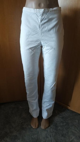 Women Hugo Boss Trousers White Cotton 40 / L / 48