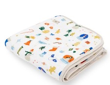 Original Premium Cotton Quilt Multi-Layered Extra 47"x47" Christmas Time