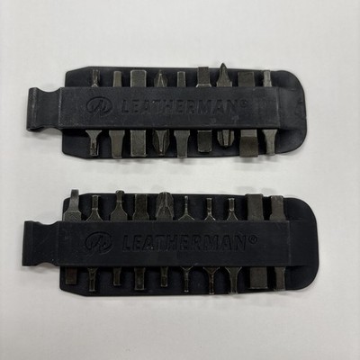 Set Of 2 Leatherman Flat Bit Kit Accessory Packs 19 Total Bits Phillips Torx