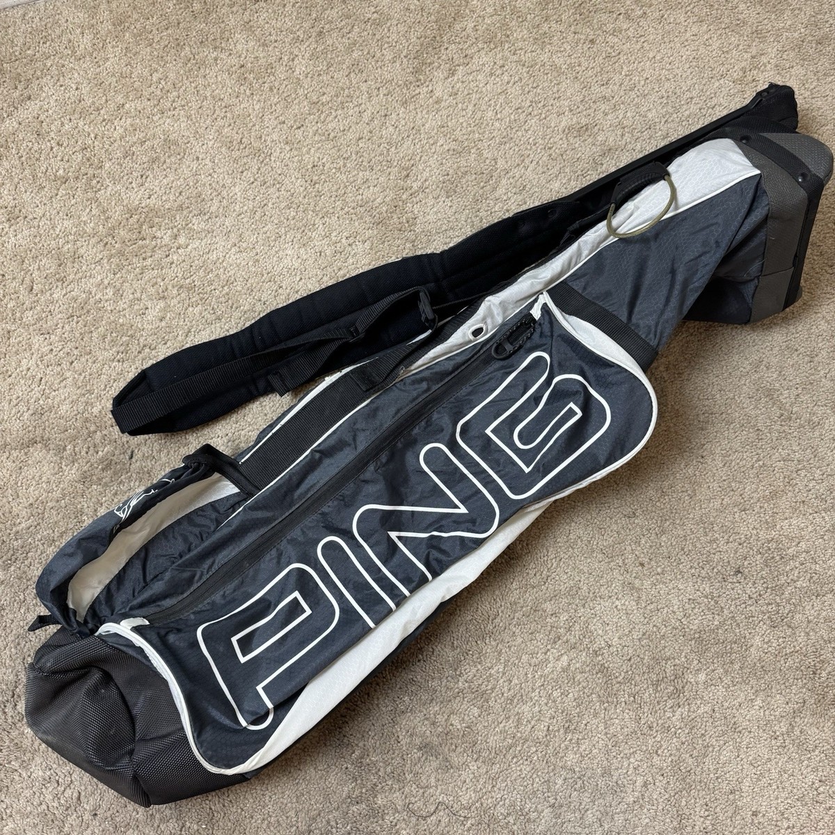 Ping Moonlite Gray White Mr. Pingman Sunday Carry Bag | eBay