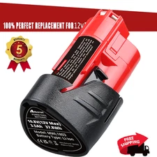 For Milwaukee 48-11-2460 For M12 LITHIUM 3.5Ah Extended Capacity Battery