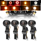 4x Motorcycle Indicators Mini LED Turn Signal Lights Blinker Brake Universal 12V