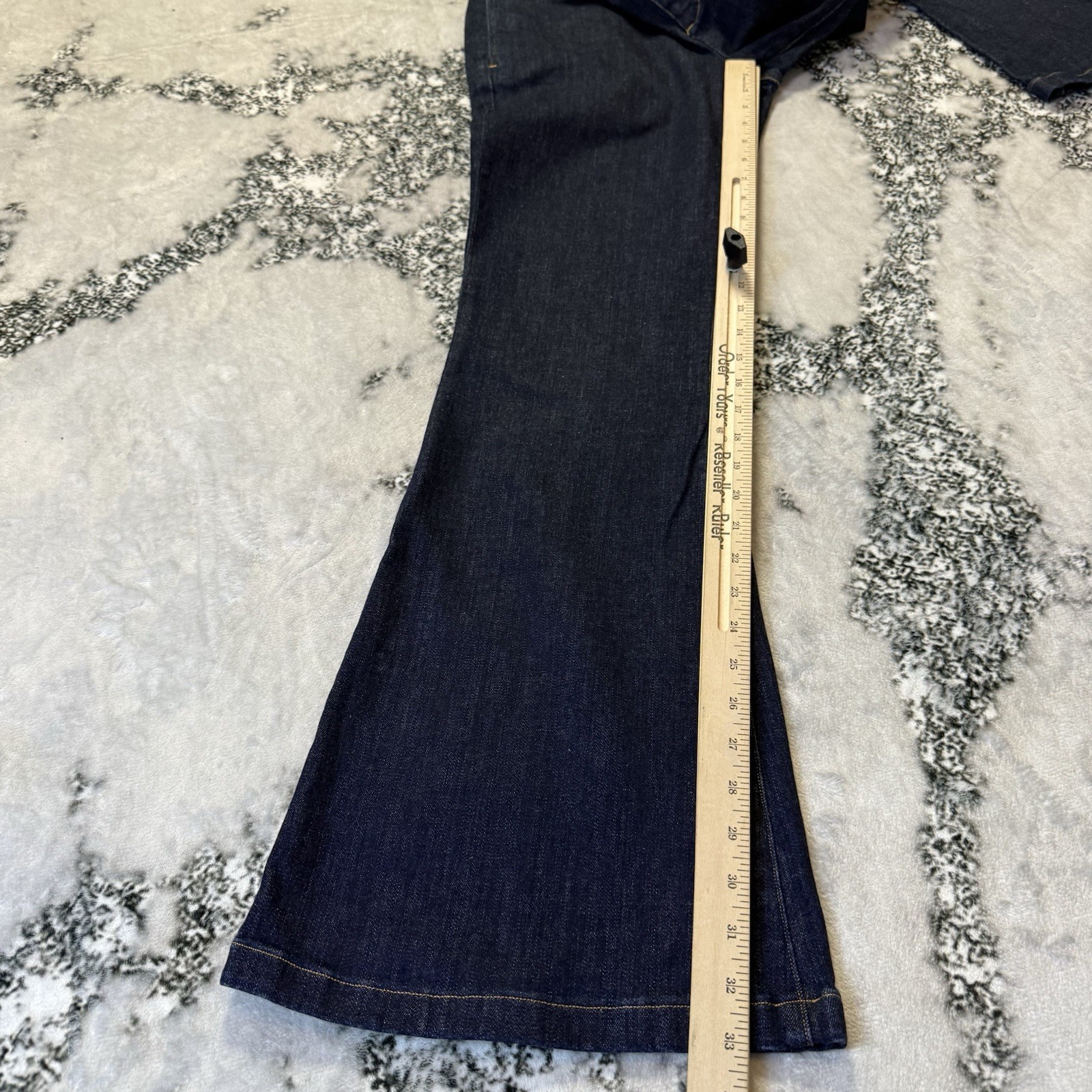 Polo Ralph Lauren Jeans Womens Size 10 Blue Bell Bottom Flared Dark Wash Denim thumbnail 6