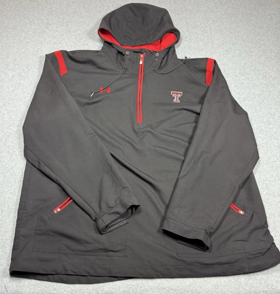 Texas Tech Under Armour Jacket Mens 3XL All Seasons Gear Hoodie Pullover  - Image 2 of 4
