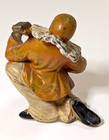 Austrian Miniature Antique Cold Painted Bronze Figure Jester  Playing Mandolin — photo 3