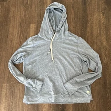 VUORI Halo Essential Hoodie Womens XL Heathered Blue Crop Pullover Sweatshirt