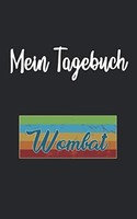 Tagebuch Wombat Retro Vintage 100 Seiten A5 Notizbuch Schreibheft