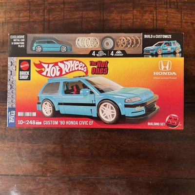 #ad Mattel Brick Shop Hot Wheels Speed Series Custom #x27;90 Honda Civic EF IN HAND $39.95