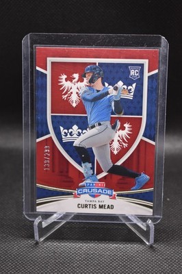 Curtis Mead Rookie /299 2024 Panini Crusade Red & Blue Tampa Bay Rays #117