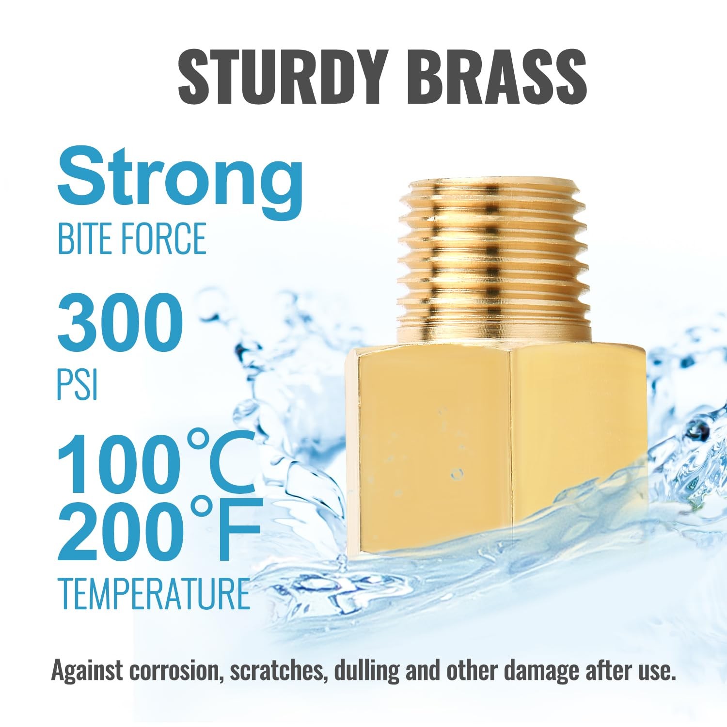 3/8 Inch Female to 1/4 Male Reducer, NPT Brass Pipe Fittings Adapters, 1/4" Male