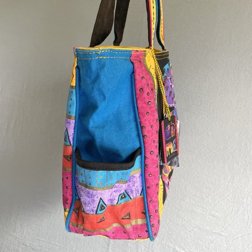 Laurel Burch Gato Bolso Cartera Bolso de Mano Clan Felino Bolsillos Cremallera Colorido 2 Asas - Imagen 6 de 14