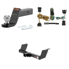 CURT Class 3 Tow Package Trailer Hitch, Wiring, Ball Mount - 13019, 55344, 45154