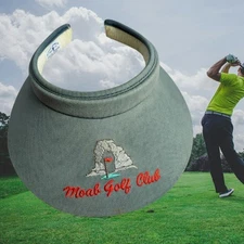 VTG Moab Golf Club Women's Visor Utah Course Sun Protection Usa 1990s