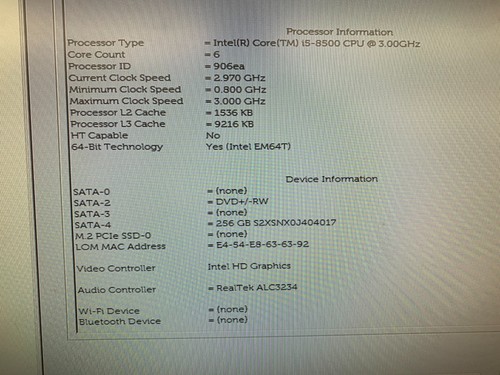 Dell Optiplex 5060 SFF Intel Core i5-8500@3 GHz, 16GB RAM, 256GB SSD, WIn 11 Pro - Picture 5 of 12