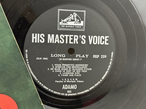 Salvatore Adamo "Adamo" ~ Self Titled 1st Album 1964 LP ~ Ultrasonic Clean - Picture 2 of 4