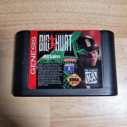 Frank Thomas Big Hurt Baseball Sega Genesis, 1995 - Tested