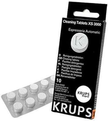 Krups Kaffeemaschine Reinigungstabletten 10er Pack XS3000 Entfettungstabletten