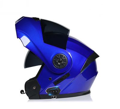 DOT Bluetooth Motorcycle Helmet Modular Dual Visor Headset Intercom  Unisex
