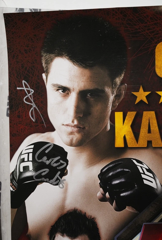 Cartel Carlos Condit v Martin Kampmann +20 firmado con tarjeta UFC Fight Night 18 SBC Foto 3 de 4