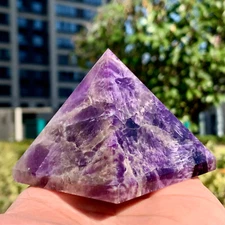 232G Natural Dreamy amethyst Quartz Pyramid Crystal point reiki Healing