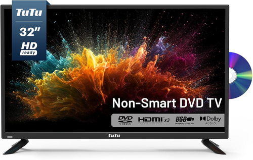 32" Tutu LED TV with Built-In DVD Player, 720P HD for Home, Office, RV - Picture 12 of 12