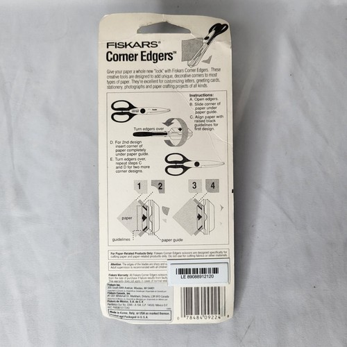VTG Rare Fiskars Corner Edgers Blossom 4 Designs in One Brand New Sealed - Picture 4 of 5