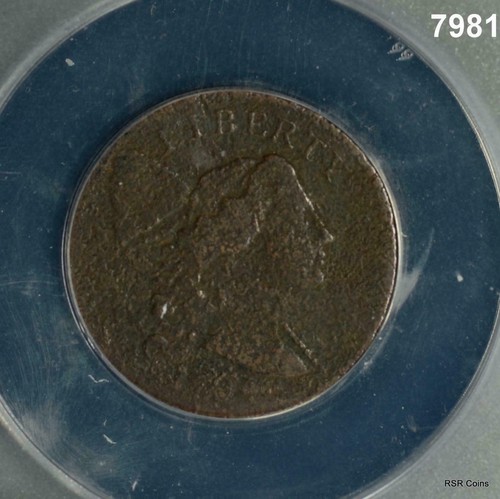 1794 LIBERTY CAP LARGE CENT HEAD OF 1794 ANACS CERTIFIED VG8 HEAVILY CORR #7981 - Picture 2 of 3