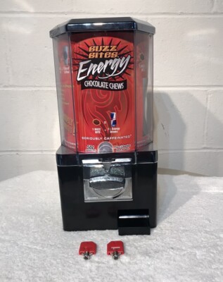 Buzz Bite Energy Chocolate Chew Vending Machine With Keys Works | eBay
