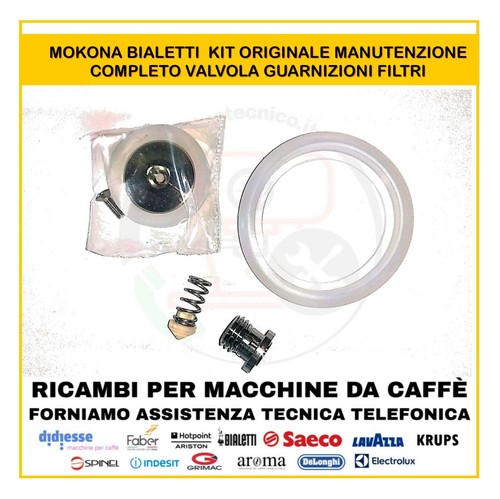 MOKONA BIALETTI KIT ORIGINALE MANUTENZIONE COMPLETO VALVOLA GUARNIZIONI  caffe | eBay