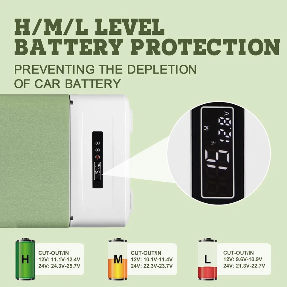 Refrigerador portátil congelador 21 cuartos 12/24 V CC 110 ~ 240 V AC para camioneta SUV Foto 4 de 4