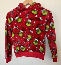 The Grinch Unisex Kids Fleece Hoodie Size:L 14