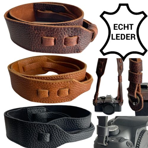 Vintage Echt Leder DSLR Alte Kamera Tragegurt Trageriemen Leather Camera Strap - Bild 1 von 14