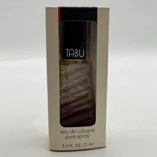 VTG TABU 2.4 Collectible Bottle Fragrance Gift Cologne 20% full