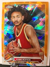 2023-24 Topps Chrome Sapphire Kobe Bufkin /25 RC Orange Sapphire Refractor Hawks