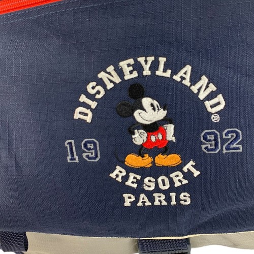 Vintage Disneyland Resort Paris Mickey Mouse Navy Embroidered Side Bag | Used - Picture 12 of 14