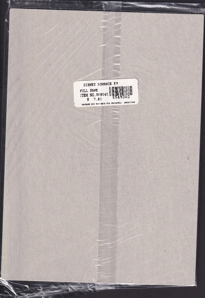 Scott #4028a (4025-28) Disney Romance Sheet of 20 Stamps w/FDC - Sealed - Image 3 of 3