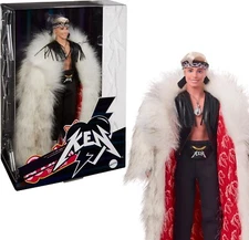 Barbie The Movie Collectible Ken Doll in Faux Fur Coat Mattel Shipper Box HRF311
