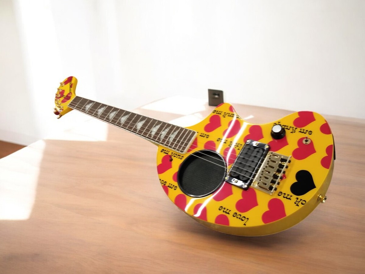 FERNANDES ZO3 ギター FERNANDES YELLOW RED HEART ZO-3 Electric Guitar with Case | eBay
