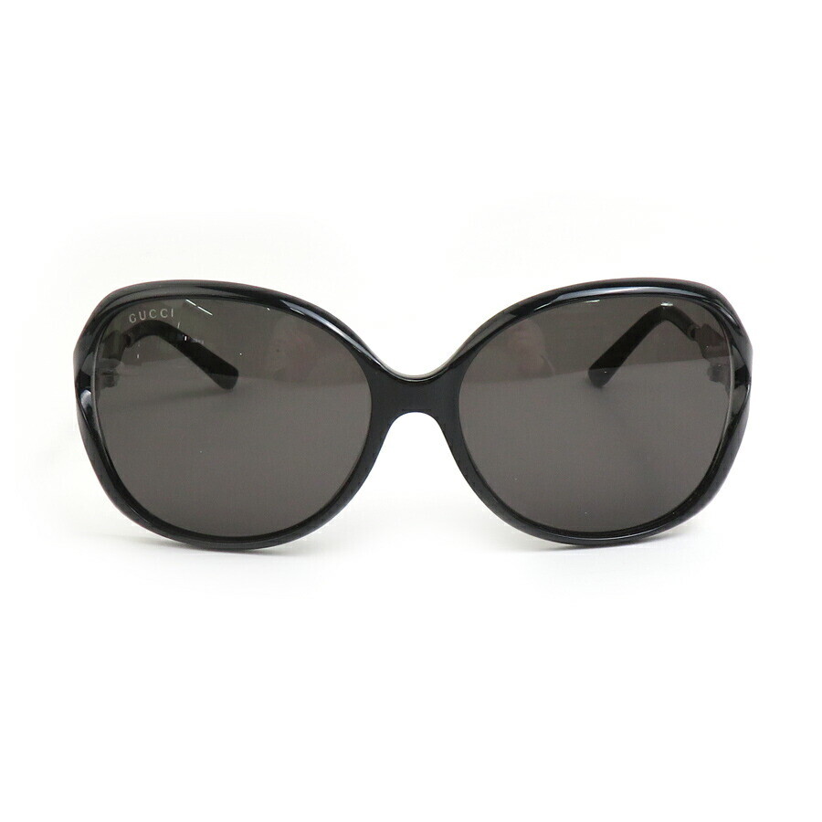 GUCCI Sunglasses Eyewear Plastic Black Lens Gold Frame  display picture 3