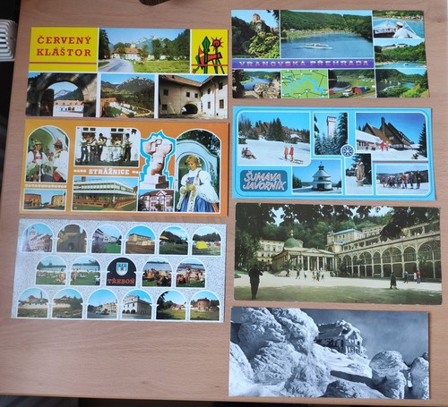 7 Postkarten aus Tschechien, Marienbad, Sumava Javornik, Schneekoppe und mehr