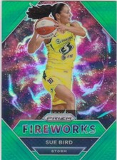 2021 Panini Prizm WNBA -FIREWORKS  Green Prizm #18 Sue Bird