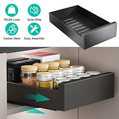 12 x 17in Pull Out Cabinet Organizer Kitchen Cabinet Pull Out Shelf Organizer
