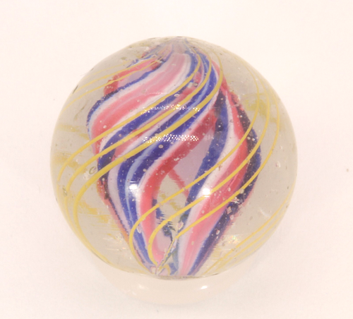Antique German Handmade Caged Divided Core Swirl Marble 5/8"+ - Picture 2 of 8
