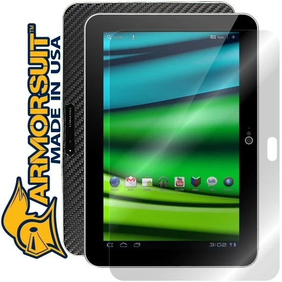 ArmorSuit MilitaryShield Toshiba Excite 10 LE Screen + Black Carbon Fiber Skin