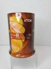 TDK DVD-R 1-16x speed 4.7 GB Recordable Discs Disks 100 Pack Spindle NEW/SEALED