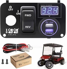 10L0L Golf Cart Key Switch Console Plate Fit EZGO TXT & PDS 2003-up Electric