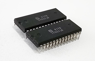 Lot of 2 Synertek SY6551A Async Communication Interface Adapter IC 6551 (28 Pin)