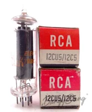 2 RCA 12CU5/12C5 Beam Pentode Audio Frequency Output Radio Audio Vacuum Tube Val