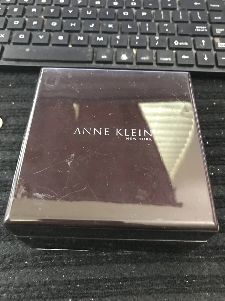 Anne Klein 15mm Diamond Swiss Watch Gold Plated Bracelet Hidden Face Run (Y131) - Image 2 of 4